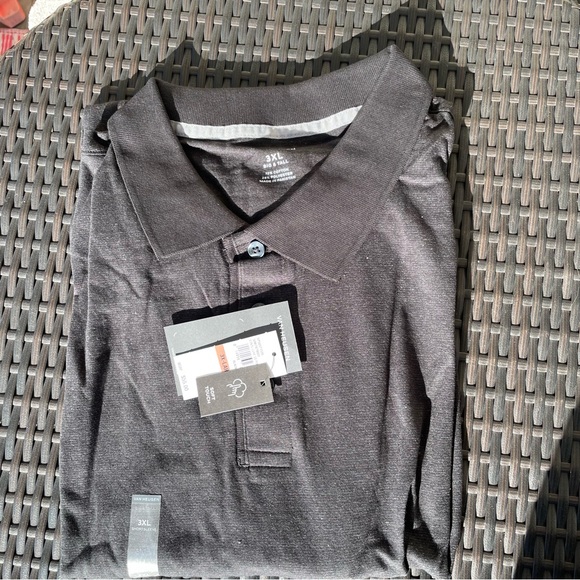 Van Heusen Essential Luxe Short Sleeve Polo in Black Size 3XL (NWT) - Picture 5 of 7